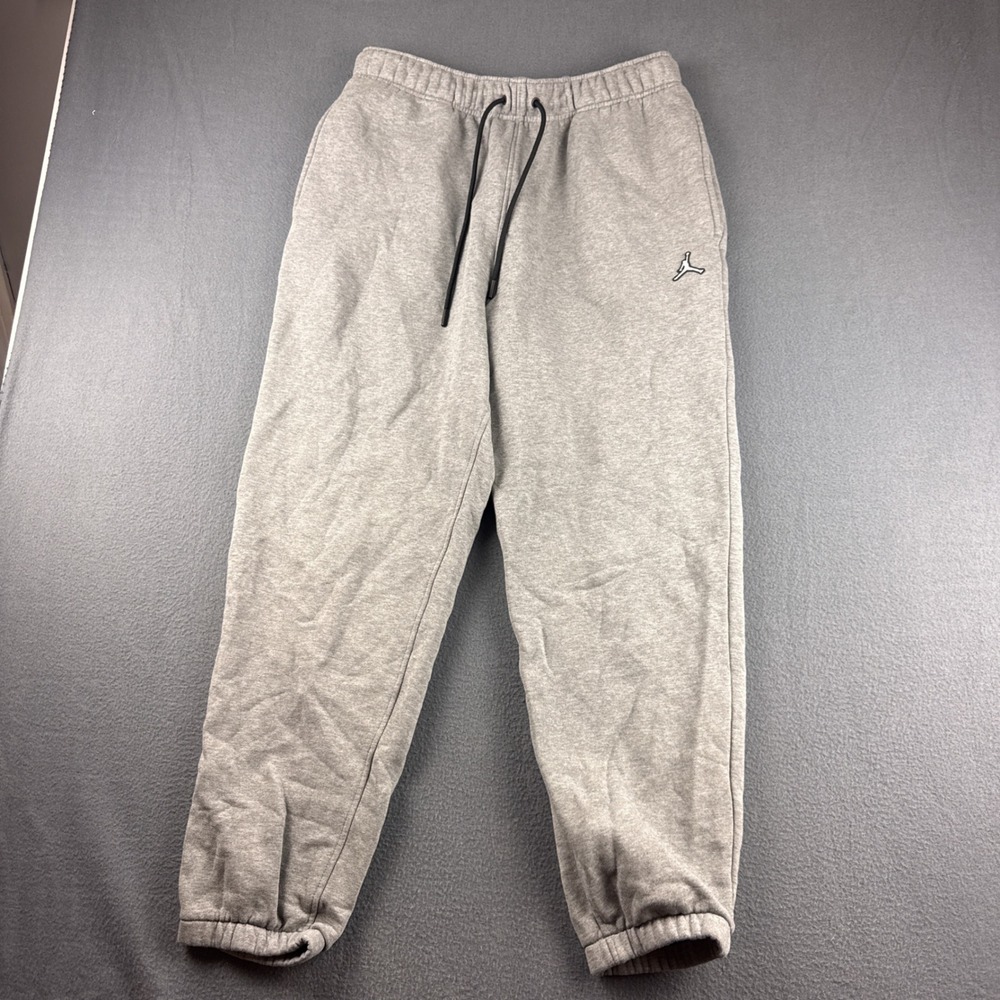 Jordan Pants Men's L Gray Essentials Fleece Sweatpants DA9820-091 Jumpman Logo
